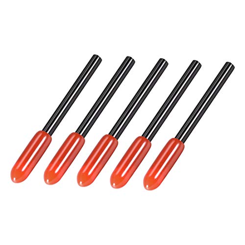 sourcing map Nero Plastica Antenna Tubo e Cap Rosso per RC Telecomando Veicoli Ricevitore Antenna - 5pz