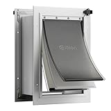 Dog Door for Wall Pet Door for Wall Exterior, Medium Doggie Door for Exterior Wall, Heavy Duty Pet Door for Walls with Aluminum Frame, 3 Flap Extreme Weather Dog Door for Walls, Medium Dog Door