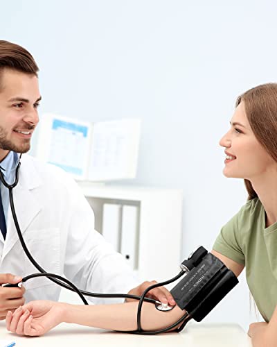 Clairre Professional Sphygmomanometer Manual Blood Pressure Cuff And Stethoscope Kit For Nurses/Doctors/Nursing Students, Carrying Case Included, Universal Cuff Size: 9-16 Inch (Black) #TOP3