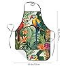 ZHYGZWWG Macaw And Toucan Perching Of Rainforests Adjustable Apron For Cooking, Baking And Barbecue-A Stylish And Practical Kitchen Apron With Pockets, Suitable For Home Cooks And Professionals #1