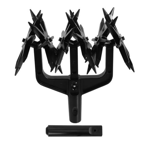 BCOATH Manual Tiller Scarifier Lightweight Garden Cultivator for Quick Soil Preparati