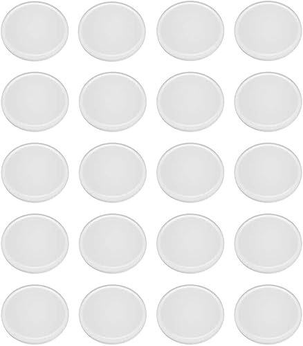 Parachoques antideslizantes de vidrio para mesa, 20 almohadillas de silicona no adhesivas para tapón de mesa de vidrio (0.79 pulgadas de diámetro)