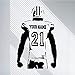 Anewdecals Personalized Custom Football Wall Decal - Choose Your Name - Numbers Custom Player Jerseys Vinyl Decal - Sticker Decor Kids Bedroom 3 (14x22 in)