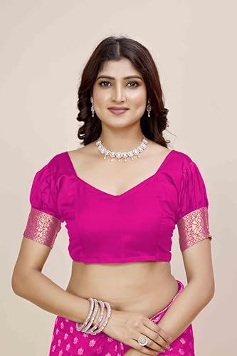 Image of Shasmi Women's Banarasi Saree Pure Kanjivaram Silk Saree Soft new ladies 2025 Design Wear Pattu Sarees Party Sari collections With Blouse Piece for Wedding sadi (PARI-218)
