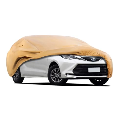 JURMON Heavy Duty Outdoor Car Cover Custom Fit for Toyota Sienna,Windproof All Weather Waterproof Sun Rain UV Dust Snow Protection Outdoor Car Covers