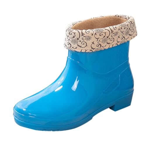 Dasfsagh Botas De Agua Mujer Altas Impermeables Antideslizantes Muy Cómodas Caucho Calzado Zapatos de Trabajo de Cocina Botas de Goma Para Mujer