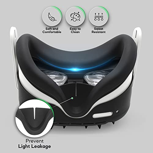 Vrplix Latest Cover For Meta Quest 2 Accessories, Silicone Cover Set Compatible With Oculus Quest 2 Accessories Enhanced Oculus Quest 2 Skin, Unique Design Protective Cover #TOP4
