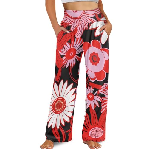 Modysero Womens Wide Leg Pants for Daily Dating High Waisted Wide Leg Palazzo Pants Casual Loose Trousers for Women4