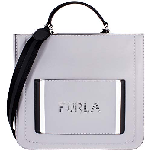 Furla Damen-Handtasche 978568, aus Leder, groß, Grau