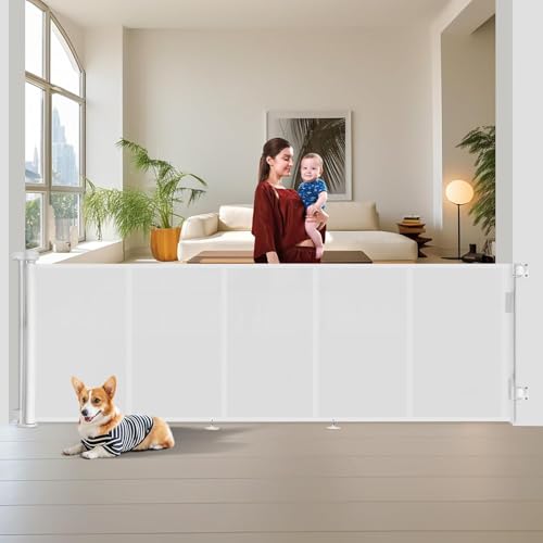 Cancelletto di sicurezza retrattile extra largo, 0-300 cm Porta retrattile e cancelletto per bambini e animali domestici, barriera per bambini estensibile, adatto per uso interno ed esterno