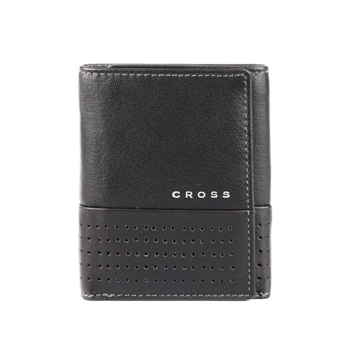 Image of Cross Erie Men's Leather Tri-Fold Wallet -Black