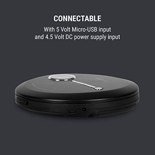 OneConcept CDC 100MP3 - Discman met net- of batterijvoeding, USB, formaten: CD, CD-R, CD-RW en MP3-CD, CD-speler, basversterking, programmeerfunctie, LCD-display, incl. In-ear hoofdtelefoon, zwart - Image 7