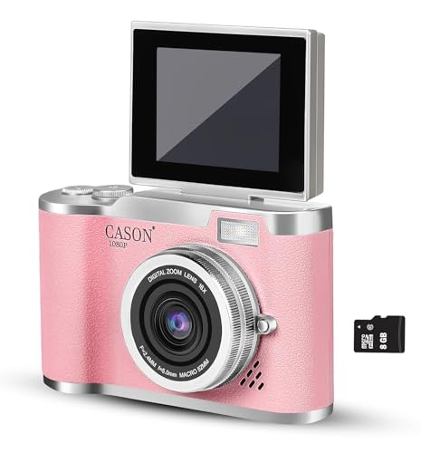 Image of Cason 48MP Digital Camera for Kids-Real Photo & Video Mini Camera for Photography 2.4 inch Rotating Screen, Built in Games Kids Cameras for 5-15 Years Girls & Boys(Supports Upto 64GB Memory)