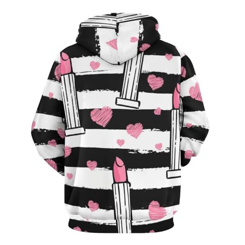 Sweatshirt à capuche manche longue pull rouge finitions S - 3