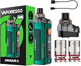 VAPORESSO ARMOUR G Kit | 80W DTL Vaping Kit Built in 3000 mAh Battery, 5ml Top Airflow & Top Filling Fit GTX coils,0.96'' TFT screen,No Nicotine (Verde)