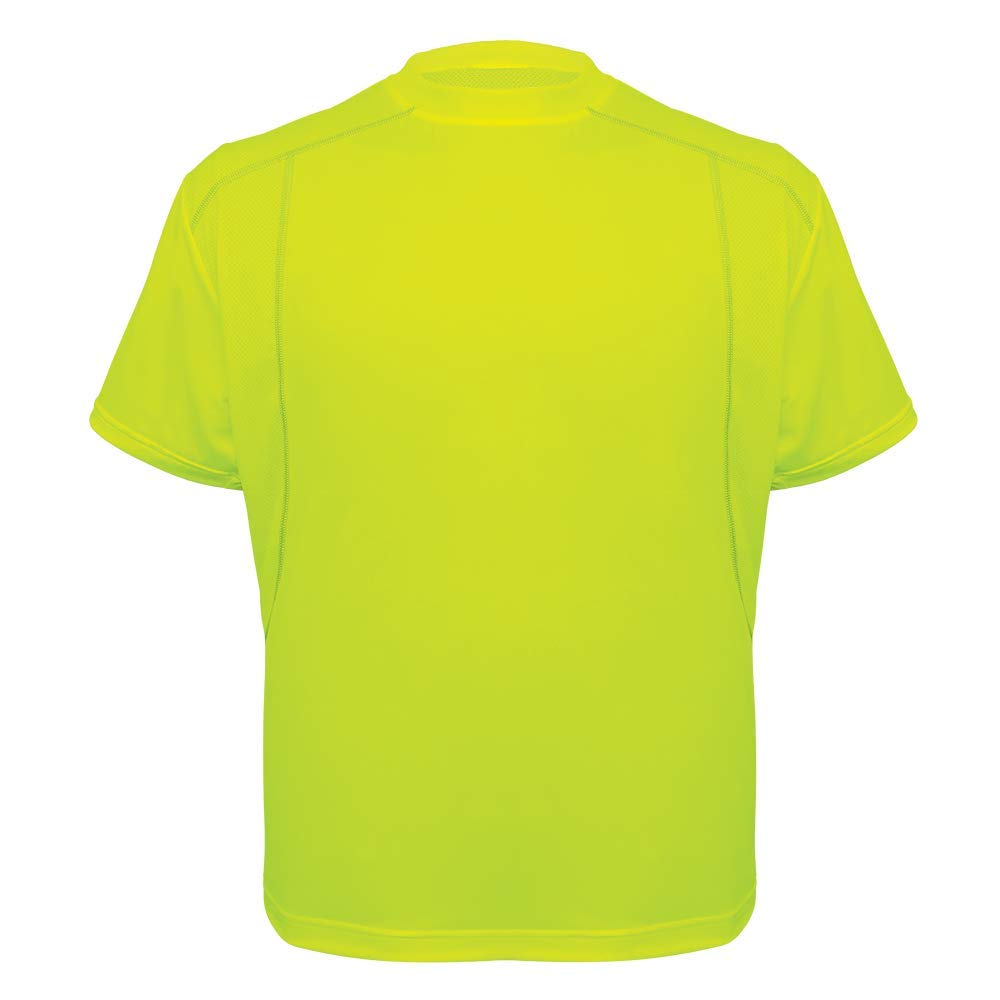 Global Glove GLO-200 - FrogWear HV - High-Visibility High Performance Stretch Short Sleeved Shirt - X-Large