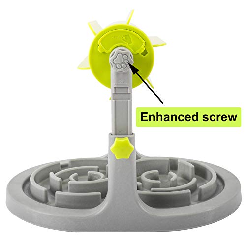 Sparkfire Interactive Dog & Cat Treat Puzzle Toy - Slow Dispensing Food - Promotes Smart Brain Stimulation And Healthy Eating - No More Boredom - Adjustable Height #TOP5