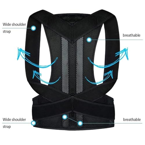 Redresseur de dos grandes tailles XS-5XL avec ceinture lombaire intégrée