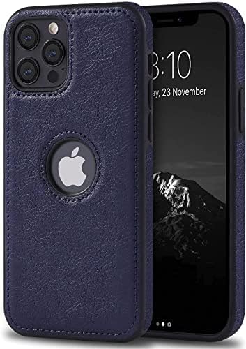 Image of MIDOS Back Cover Compatible with Apple iPhone 14 Pro Max Leather Case Flexible Slim Cover for iPhone 14 Pro Max (2022) 6.7 inch (LC- Blue)
