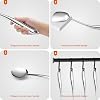 304 Stainless Steel Kitchen Utensils Set,11 Pcs Stainless Steel Cooking Utensils Set, Long Metal Cooking Utensil Gadgets Tools Set with Spatula, Spoon,Skimmer,Tongs etc (Dishwasher Safe) #4