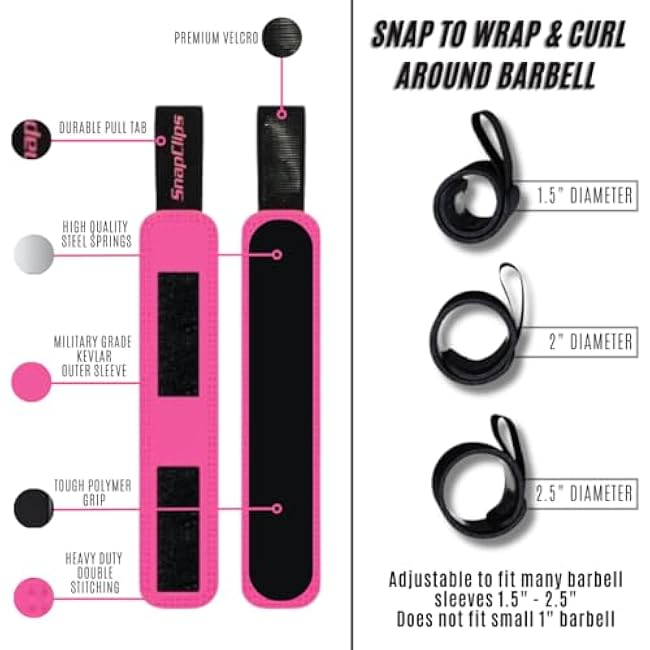 Barbell Collars | Pair of 2¡± Olympic Barbell Clamps | Quick & Easy Adjustable Weight Clips | Perfect Clips for Powerlifting, Strongman