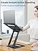 tounee Laptop Stand for Desk Adjustable Height, Telescopic Computer Stand with Pull Out Design Ergonomic Laptop Riser Fits All Laptops 10-17
