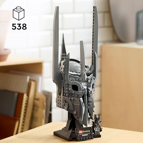 Image of LEGO Icons The Lord of the Rings: Sauron's Helmet - Fantasy Decor Building Kit for Adults - 11373