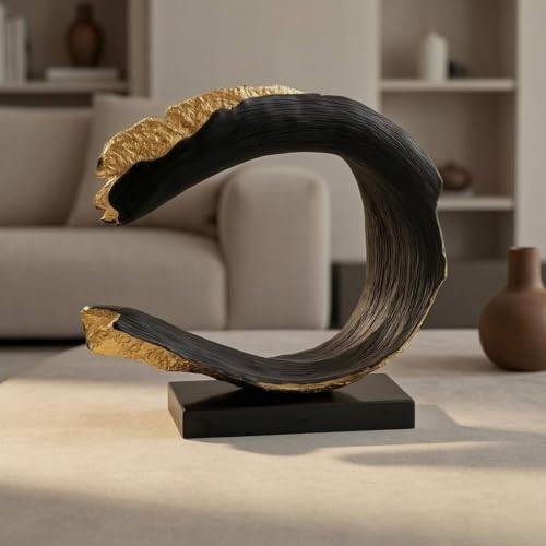Sculpture abstraite blanche surface texturée ornement de table hôtel