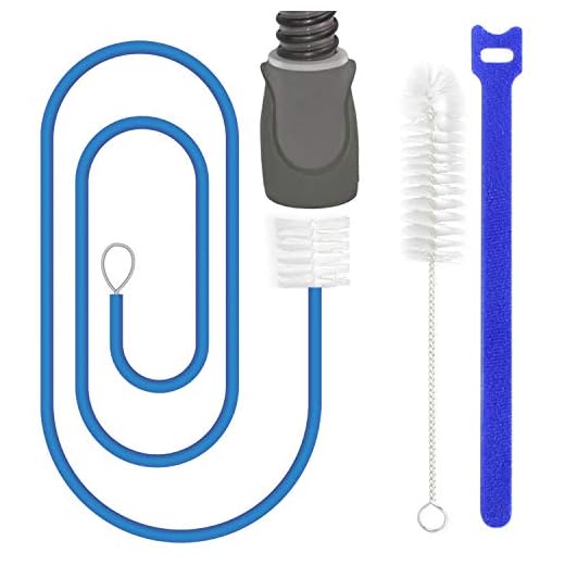 2Pack CPAP Tube Cleaning Brush Supplies for Heated Tube, Flexible CPAP Hose Cleaning Brush Kit for Standard 15mm/22mm Diameter Tubing&Hose,Include 1xBlue Tubing Brush,1xHandy Brush,5xFixed Strap