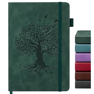 Lined Journal Notebook for Women Men, A5 Hardcover Leather Journals for Writing, 200 Pages Thick Paper, Daily Journal Notebook for Work, School, Note Taking, Business, Travel, College Ruled
