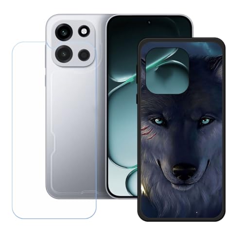 BMPNLSZ �K�p OnePlus Turbo 6�p+HD�����K���X�ɓK�����ėpTPU�P�[�X�A�V���J�Q���P�[�X�o���p�[�ی�o�b�N�P�[�X-OnePlus Turbo 6�p�ɓK����9�d�x�X�N���C�u�h�~�X�N���[���v���e�N�^(6,78") - LH97