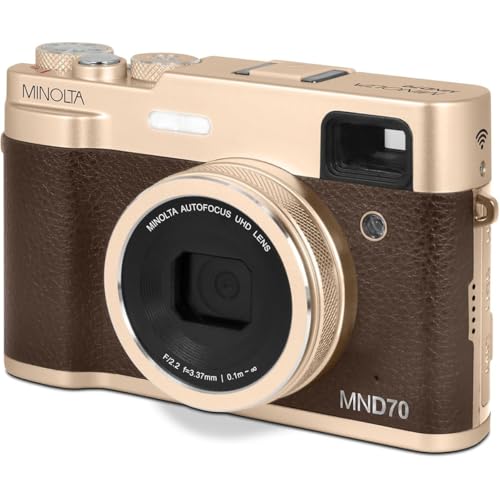 Amazon | Minolta MND70 レトロ 48MP オートフォーカスデジタルカメラ