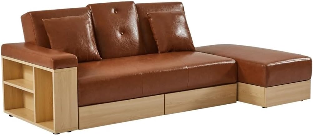 Multi-Functional Sofa,with Storage Box and Drawer, and The Arm Can Be Used As Tea Table and Pedal