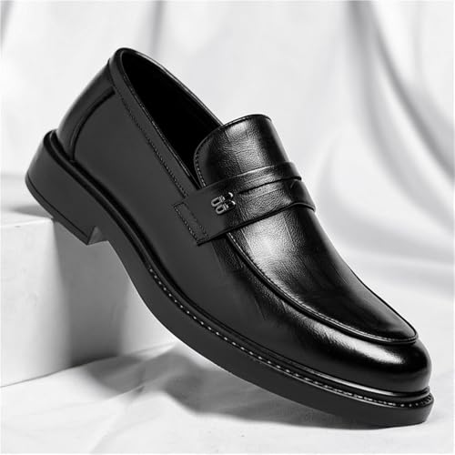 Men's Slip-On Loafers Casual Business Shoes Korean Retro Style Breathable Comfortable Leather Flats for Men3