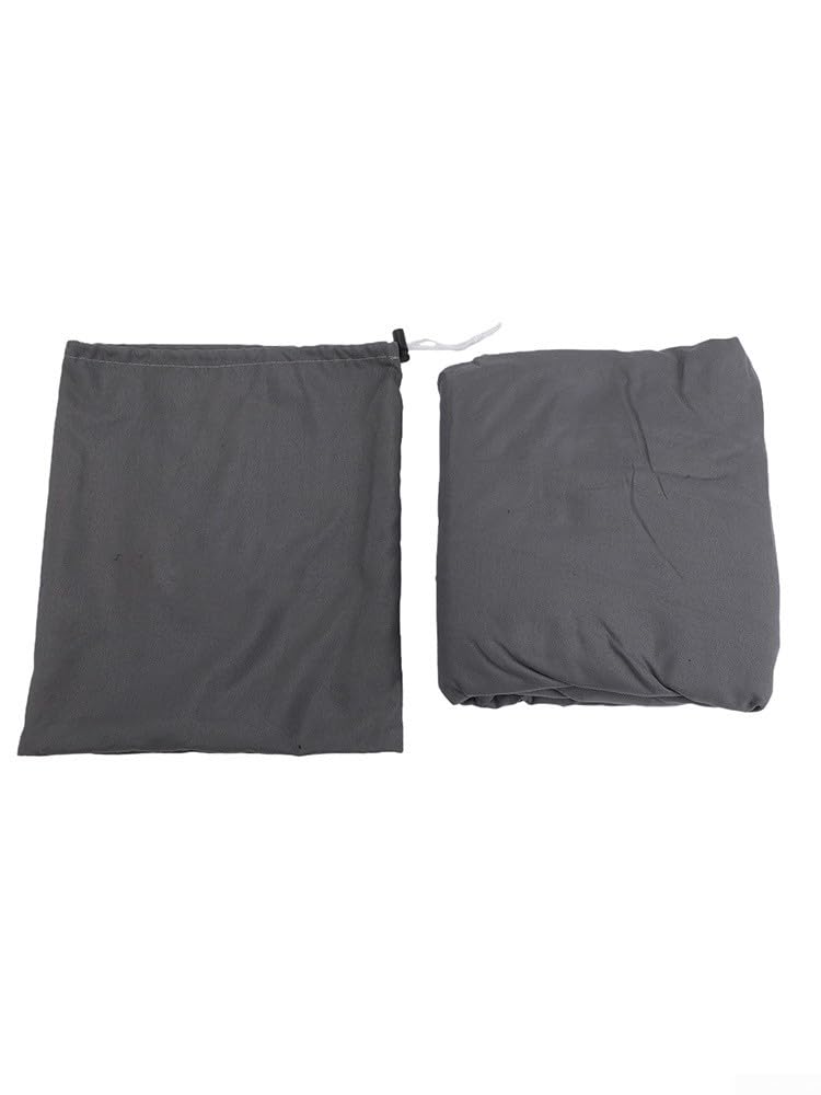 Saco de dormir con sábanas, poliéster cepillado de doble cara con bolsillo para almohada y bolsa de transporte, portátil para camping, viajes, oficina, color gris