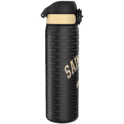Ion8 NFL New Orleans Saints Lightweight Steel Water Bottle, 600 ml/20 oz, Non-Insulated, Leak Proof, Easy to Open - Image 4