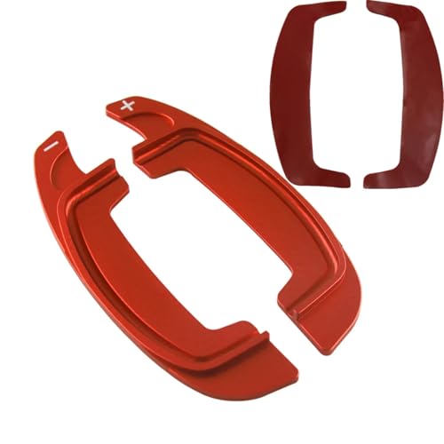 Compatible With Range For Rover For Evoque 2021 2022 2023 対応 1ペア カーステアリングホイール シフトパドルギア エクステンションアクセサリー(RED)