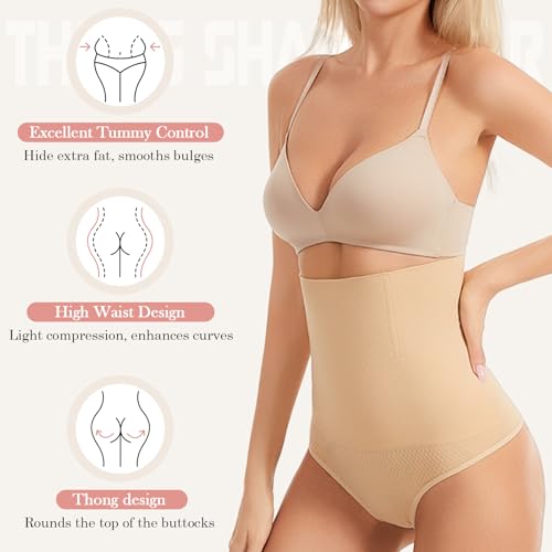 Image of Thong Shapewear for Women Tummy Control Underwear Butt Lifter Panties Seamless Body Shaper