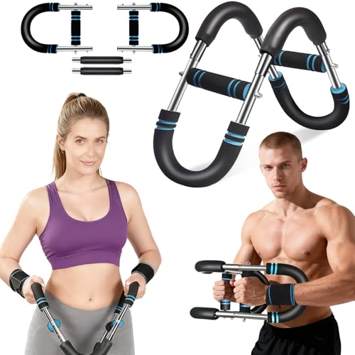 Armtrainer Power Twister – Verstellbares Brust Trainingsgerät (30–50 kg / 70–110 lb), Arm- & Unterarmtrainer für effektives Oberkörpertraining, inkl. Handgelenksbandage