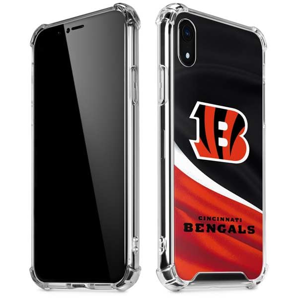 Skinit Clear Phone Case Compatible with iPhone XR - Officially Licensed NFL Cincinnati Bengals Design