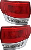 For Jeep Grand Cherokee Laredo/Limited/Overland/Summit Model Tail Lights Lamps Set...