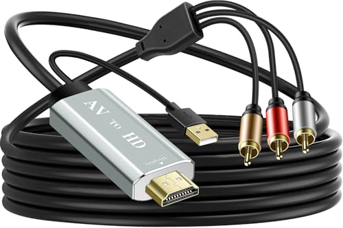Convertisseur RCA vers HDMI adaptateur AV composite pour Smart TV et console de jeux PS2 N64 1.8m