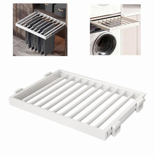 Rack pantalons coulissant aluminium cravates ceintures dressing