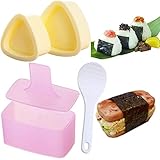 Missraza Onigiri Mold, 3 PCS Rice Ball Mold Musubi Mold, Musubi Maker Kit, Sushi Molds Rice Mold for Kids Bento Picnic Sushi DIY