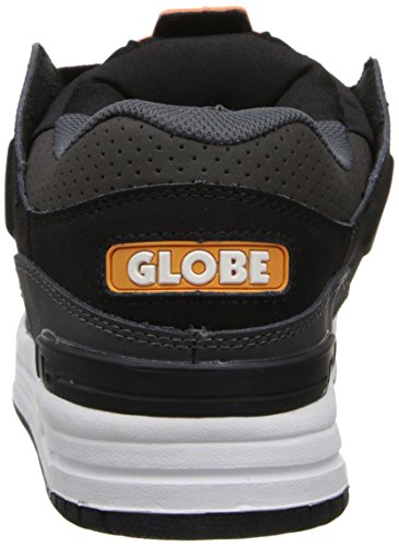 Image of Globe Mens Fusion Skate Shoes, Black /Charcoal /Orange, 5 M US