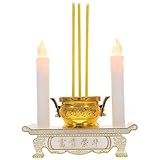 SEWACC Elektrischer Räucherstäbchenbrenner mit Led-licht Flammenlos und Geruchlos für Zuhause Buddhistische Gebetshalle Schlafzimmer Yoga und Andere Anlässe