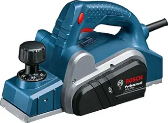 Bosch GHO 6500 Electric Planer, 650W, 2.6 mm Depth, 82 mm Width, 16,500 rpm, Optimized Air Flow, 2.8 kg + Hex Key, Parallel Guide, Sharpening Device & Setting Gauge For HSS Blade, 1 Year Warranty