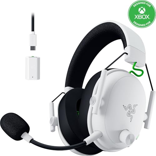 Razer BlackShark V3 Wireless Gaming Headset for Xbox: 50mm Drivers - Super Wideband Mic - 2.4 GHz, Bluetooth, USB - Works with PC, Mac, PS5, Nintendo Switch, Smartphone - Long Battery Life - White