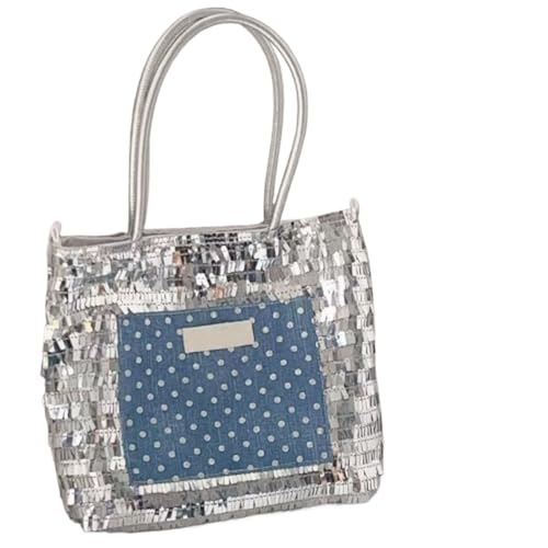 Stylish Summer Sequin Shoulder Bag for Women - Versatile Crossbody & Handheld Design(Blue)