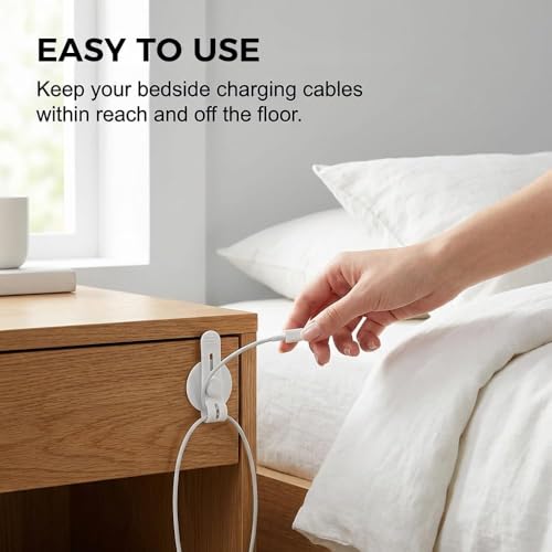 Correas ajustables de silicona para gestión de cables bajo escritorio, organizador para cables con adhesivo autoadherible, reutilizables (Negro) miniatura 2
